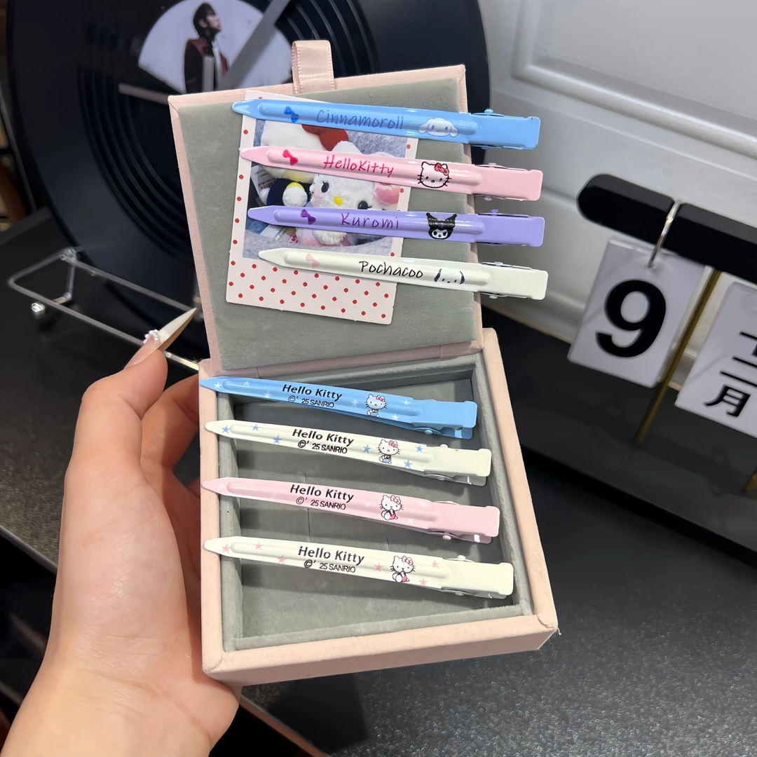 可爱星星甜美Kitty一字无痕鸭嘴夹碎发刘海侧边夹洗脸发卡头发饰