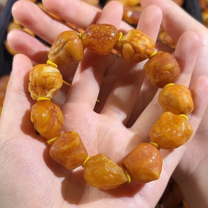 琥珀未镶嵌手链蜜蜡海漂手串