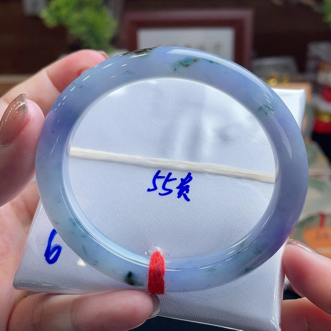 翡翠手镯未镶嵌55.3贵妃 莫奈花园