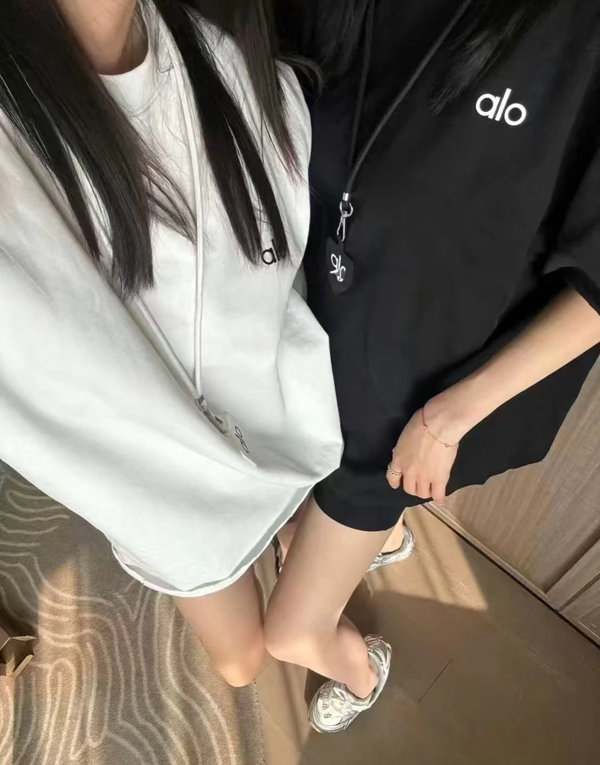 【原厂面料】alo纯色休闲刺绣小标简约T恤