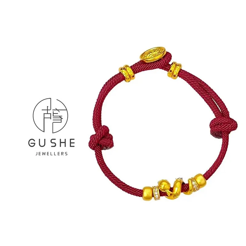 铜合金手链 新中式轻奢扭扭棒灵蛇手链本命年手串