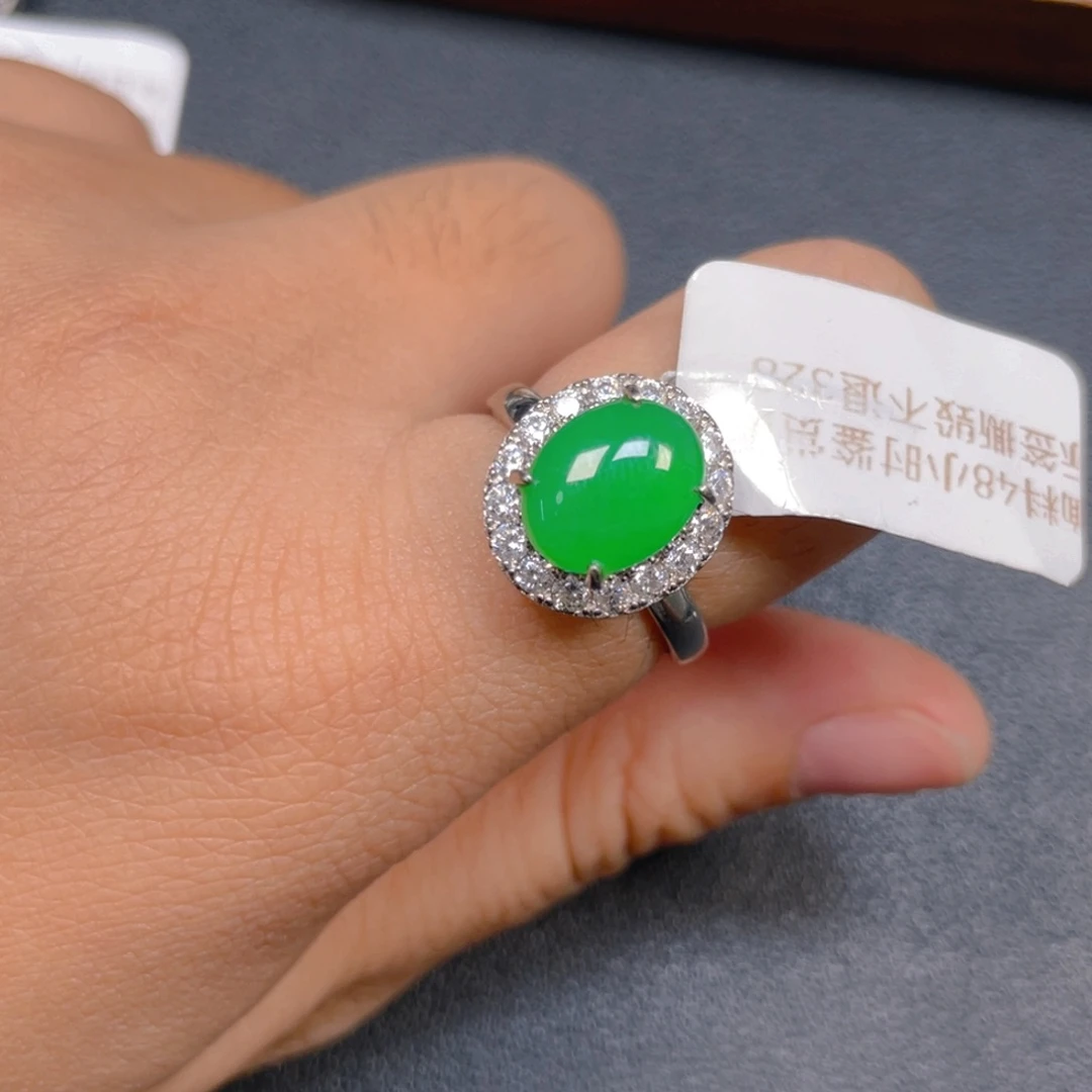 翡翠银S925镶嵌挂件jjjj