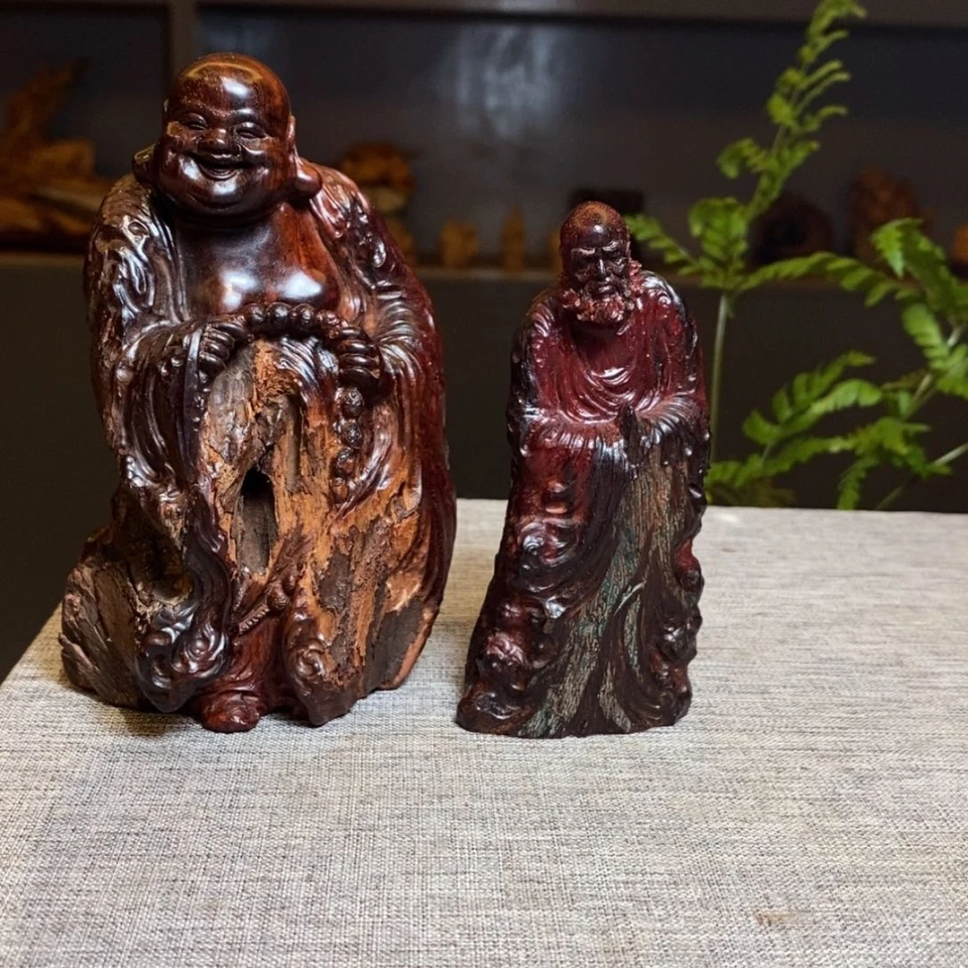 金***龙檀香紫檀（小叶紫檀）弥勒摆件达摩