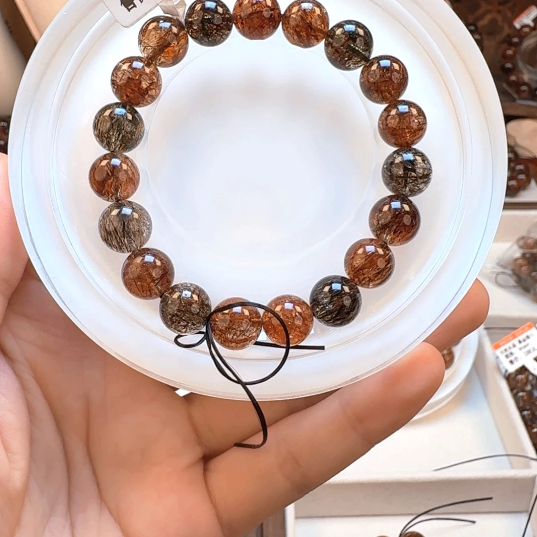 发晶手链未镶嵌黑金超七天然水晶直播间多样性发一