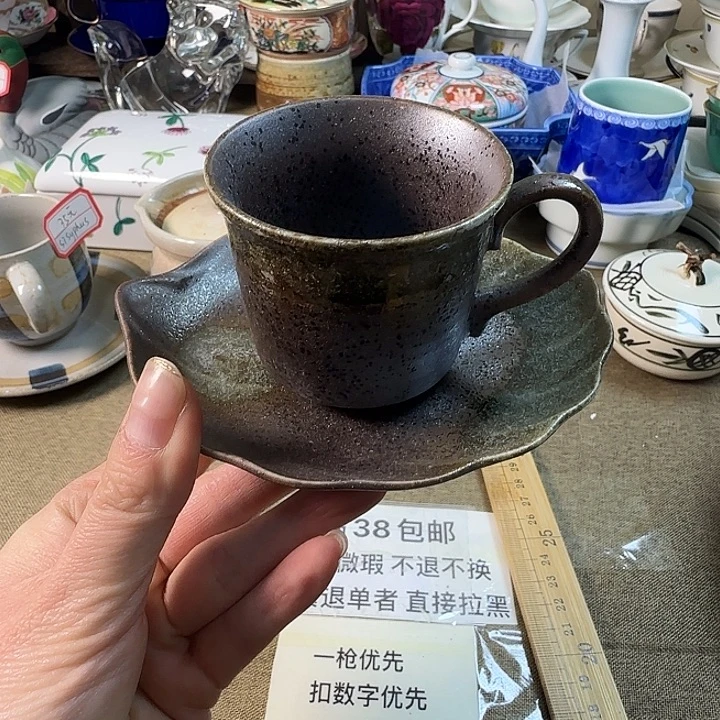 粗陶咖啡杯满38米包邮不退不换
