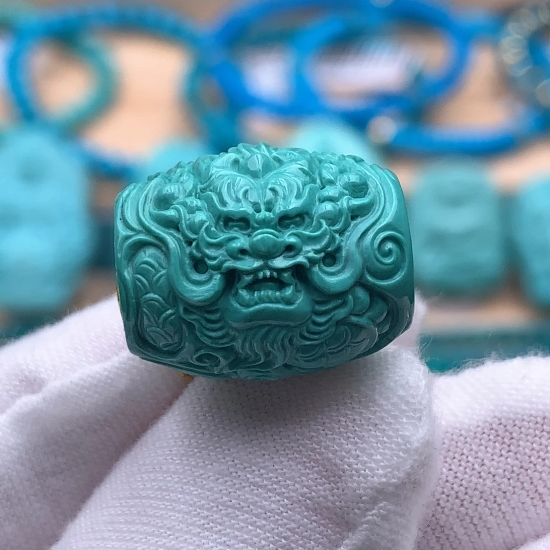 未镶嵌绿松石珠宝奇石15*18mm