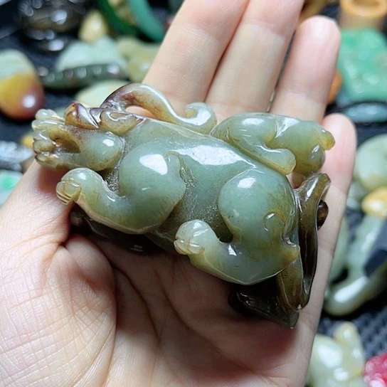 白玉菩提吊坠摆件