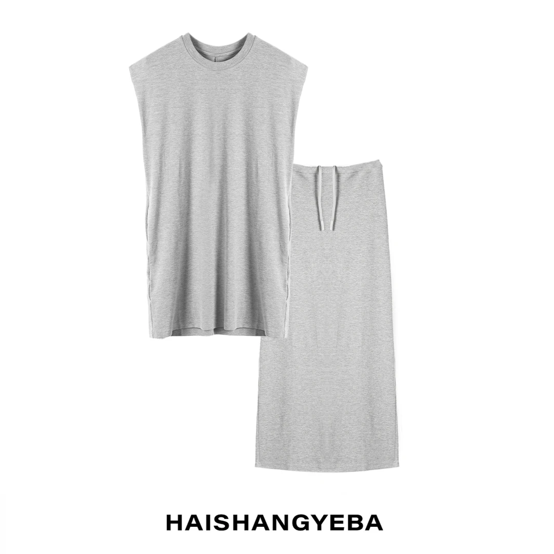 【海上叶爸】新款2025夏季百搭棉舒适休闲两件套装