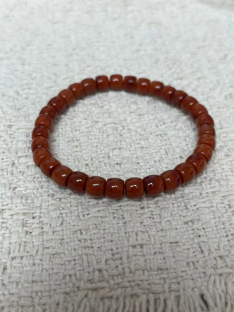 【灵兮珠宝】南红满色满肉直切手串