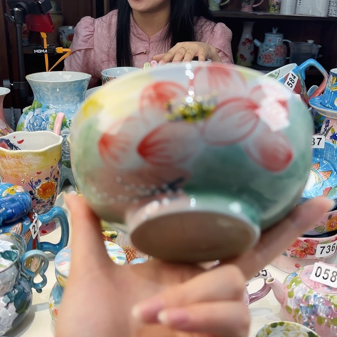 瓷片景德镇手绘高温釉下彩陶瓷茶具