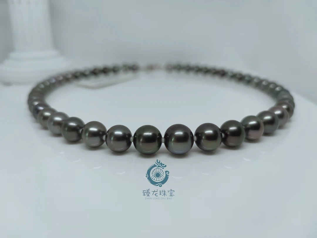 【龙总专属福利】特选真科研SS大溪地黑珍珠全珠链极光渐多样性发货