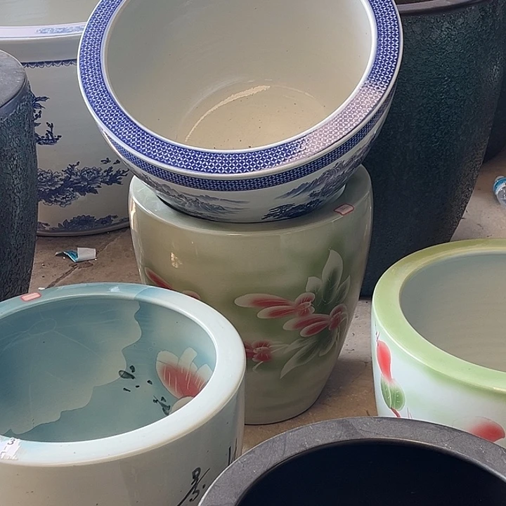 爱***好景德镇陶瓷鱼缸艺术