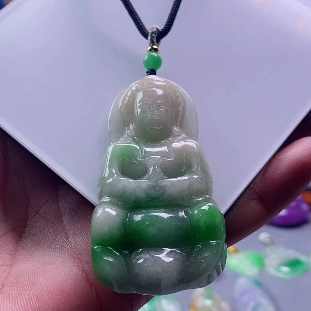 翡翠未镶嵌吊坠(赠链)