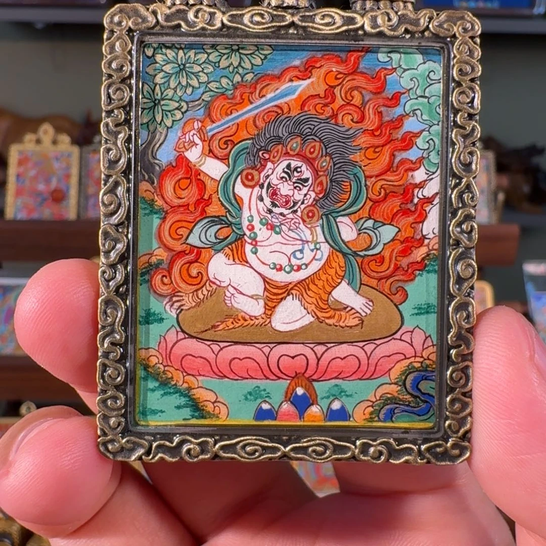 吊坠热卡纯手绘唐卡