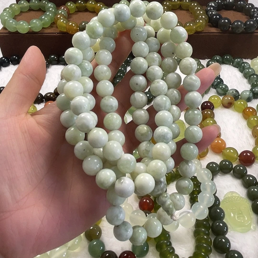 未镶嵌蛇纹石玉手串