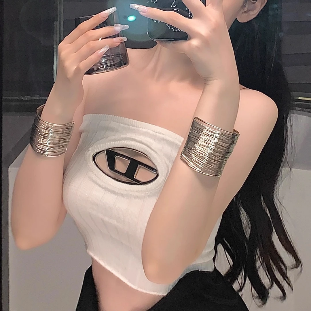 钛钢手镯 欧美夸张朋克开口手链手镯女ins冷淡风手环臂环饰品女款