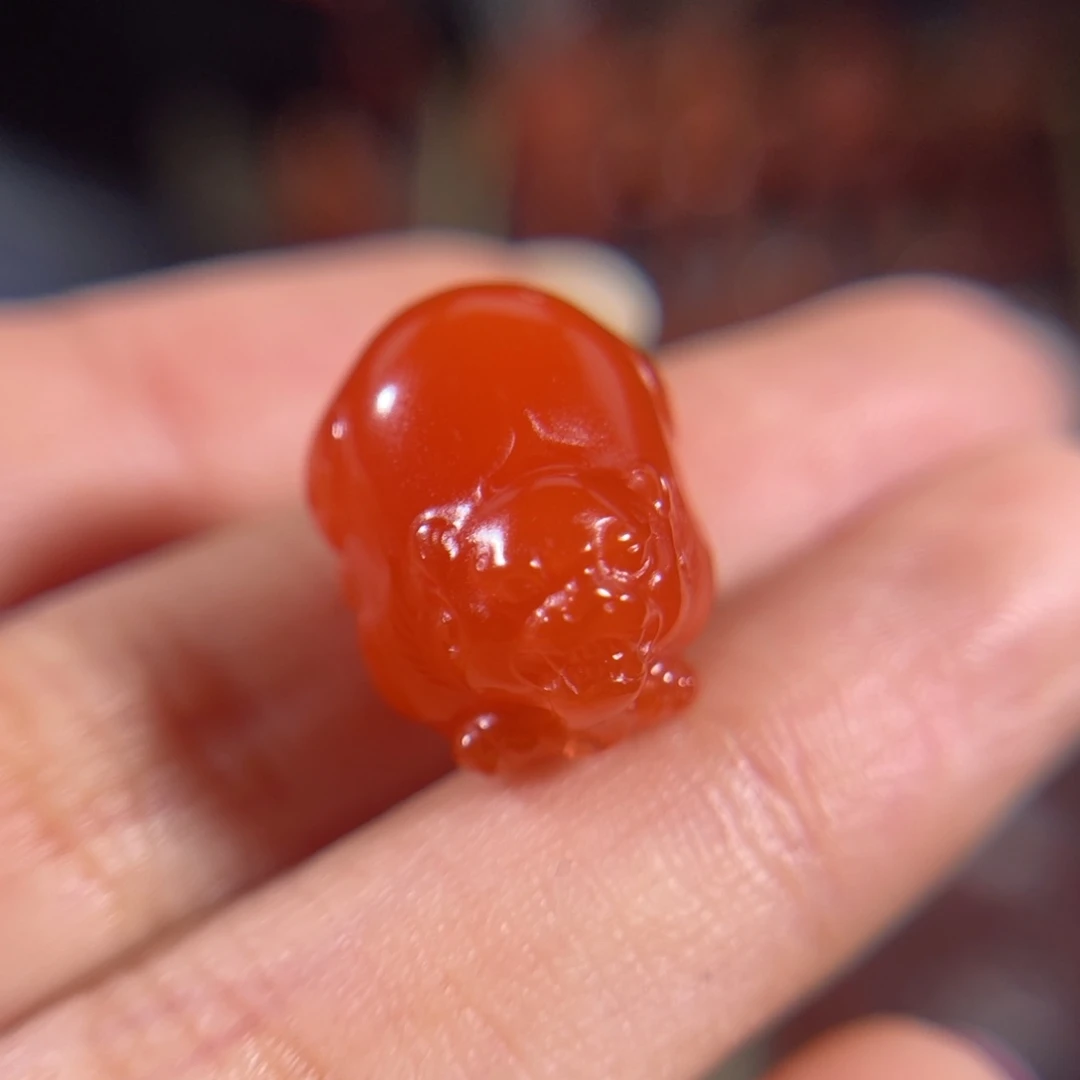 南红玛瑙未镶嵌貔貅 17.3*13.2mm