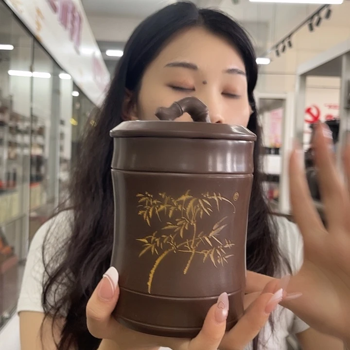 钦州坭兴陶茶叶罐半斤装