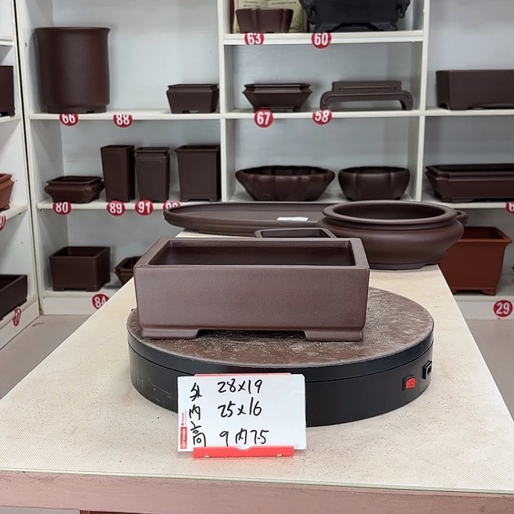 紫砂花盆直口长小