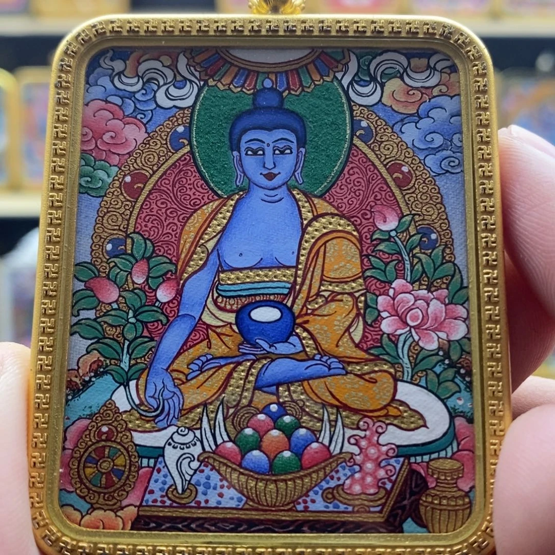 热贡精工彩唐药师佛 三智作品