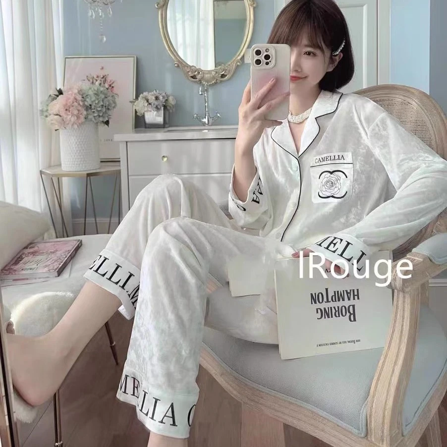 【初秋新款】【金钻金丝绒】高级感轻奢秋冬季长袖长裤LLN家居服