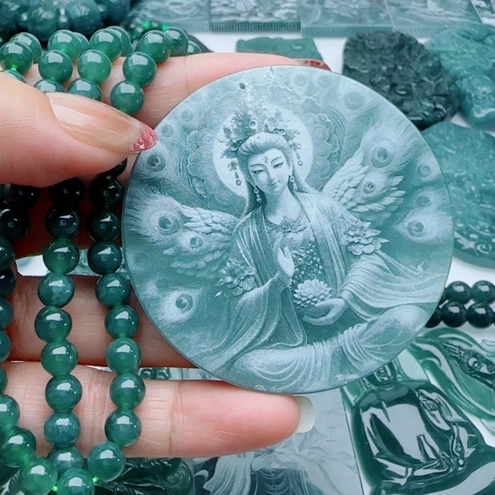 翡翠未镶嵌颈饰多样性发货天然A货翡翠