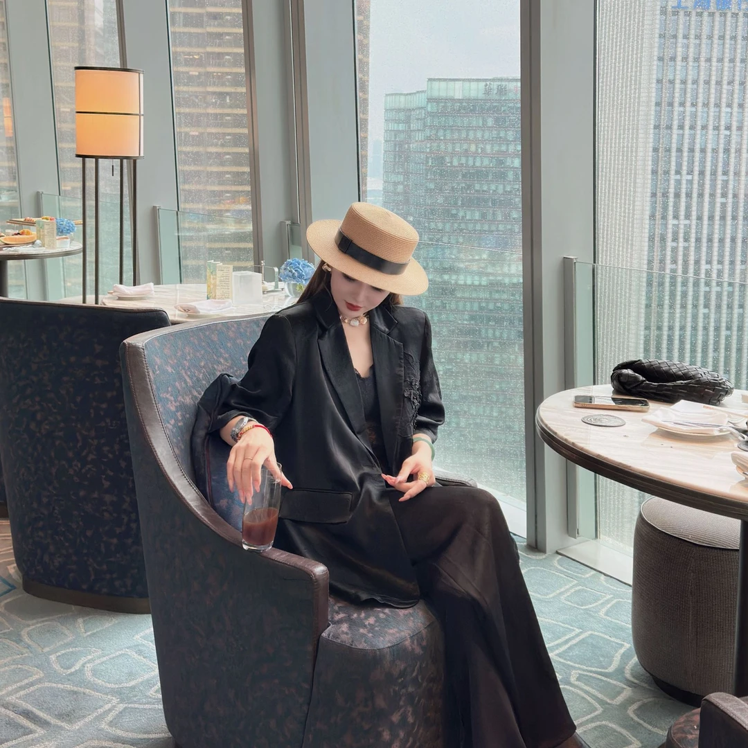 2025夏季【100醋酸】小众设计时尚休闲宽松欧版百搭短袖西装外套