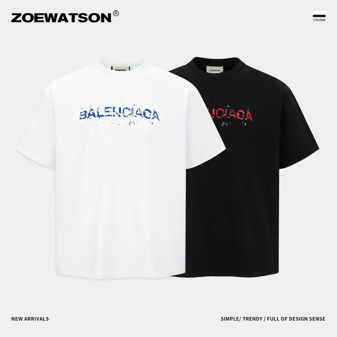 【ZOEWATSON】夏季男士户外休闲情侣印花圆领时尚百搭运动潮流Z2933