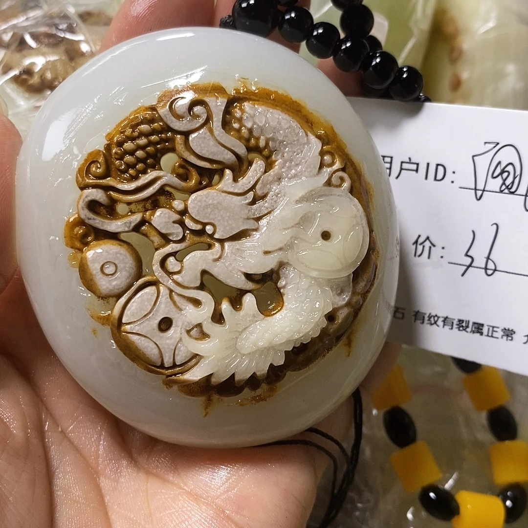 石材面**来古青石手把件