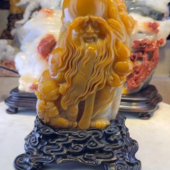 开***心寿山石印石摆件非常好