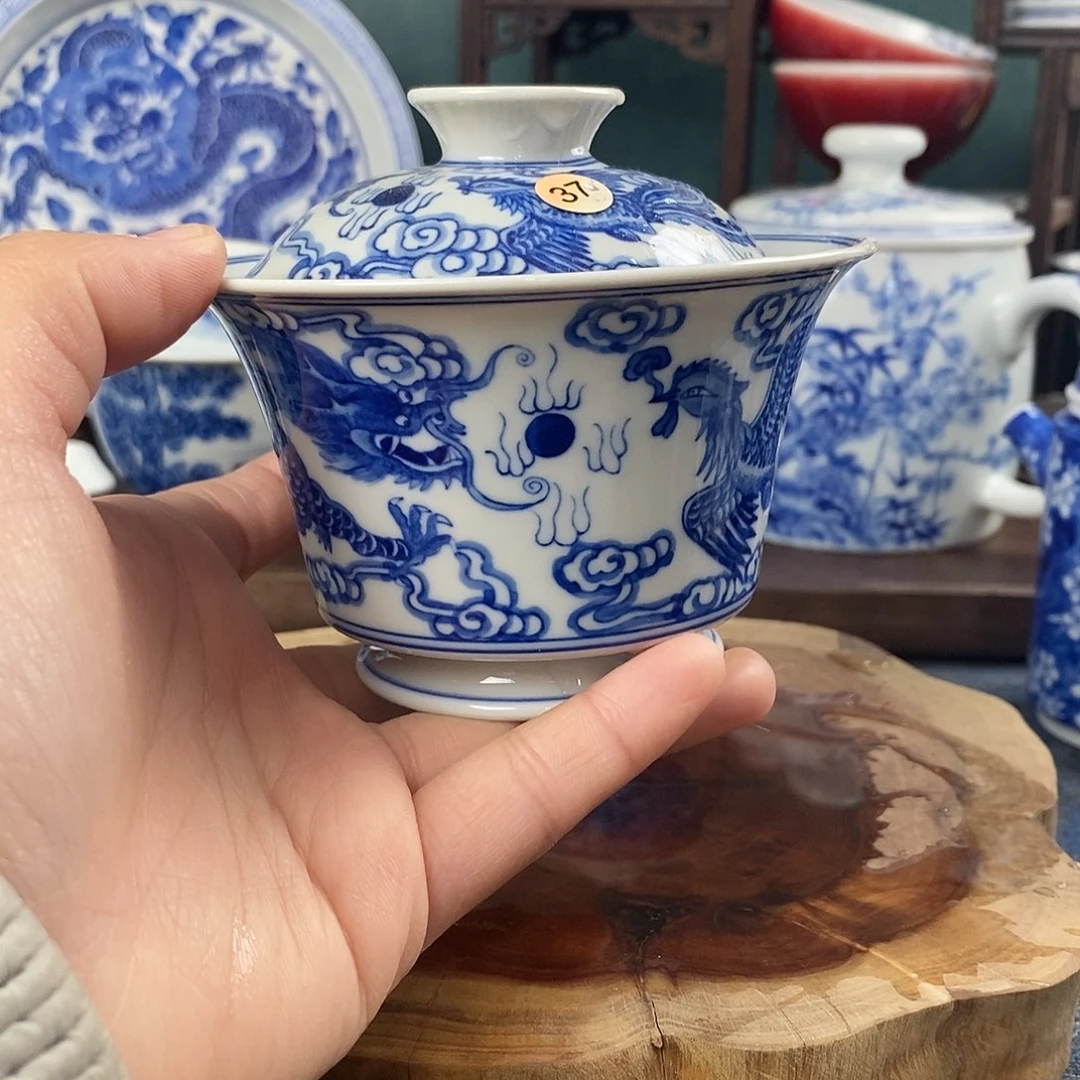 瓷片景德镇手绘青花茶器37