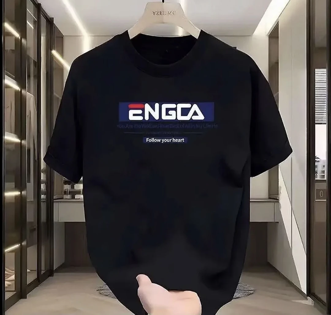 高级感重磅轻靓痞帅夏季短袖男女休闲透气圆领宽松印花045