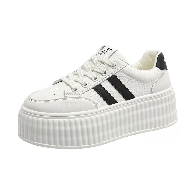 小白鞋厚底休闲板鞋春季布鞋潮流时尚饼干鞋板鞋秋季休闲鞋