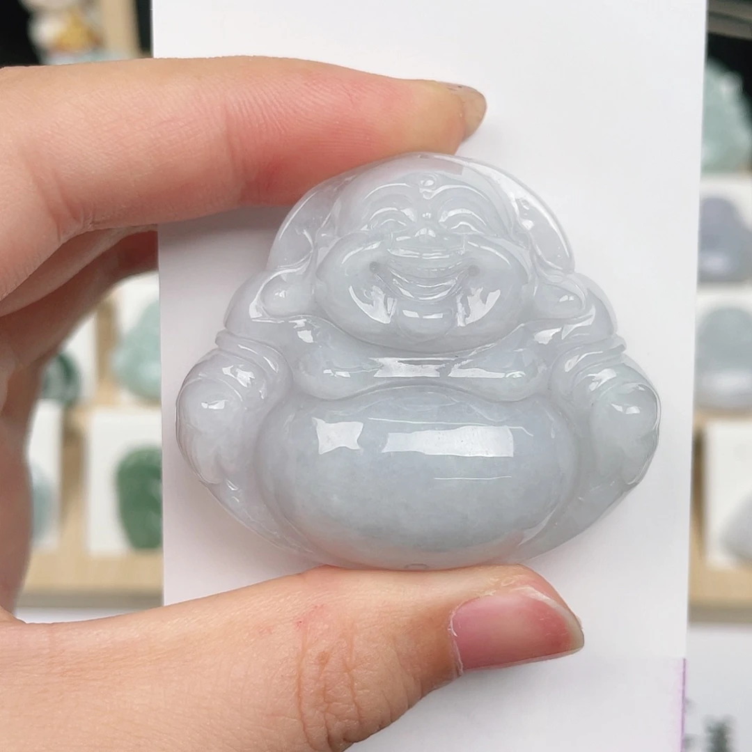 翡翠未镶嵌颈饰佛公