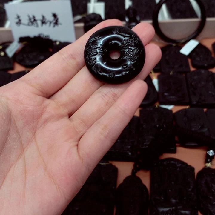 天然缅料a货钢琴黑特色题材挂件