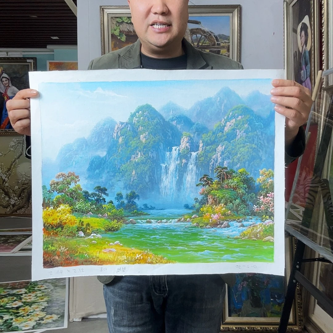 油画朝鲜艺术家哈哈