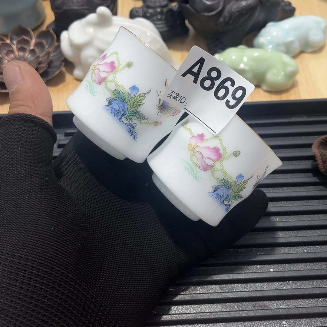 瓷片茶摆件工艺品摆件666