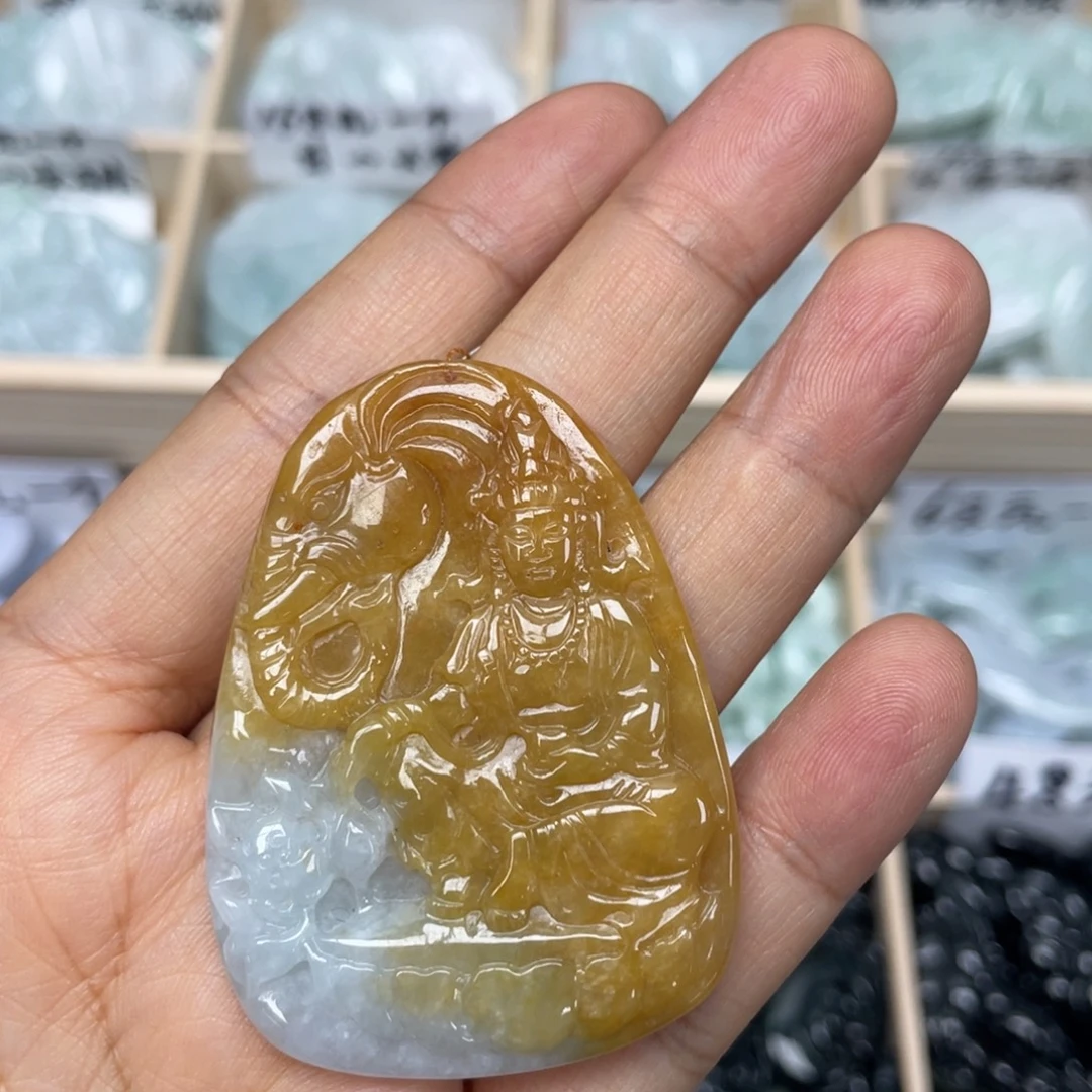 翡翠未镶嵌颈饰普贤