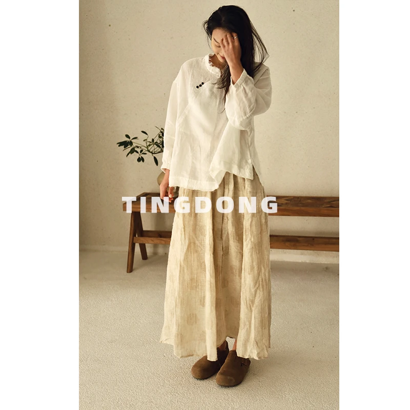 听冬中式宽松盘扣衬衫