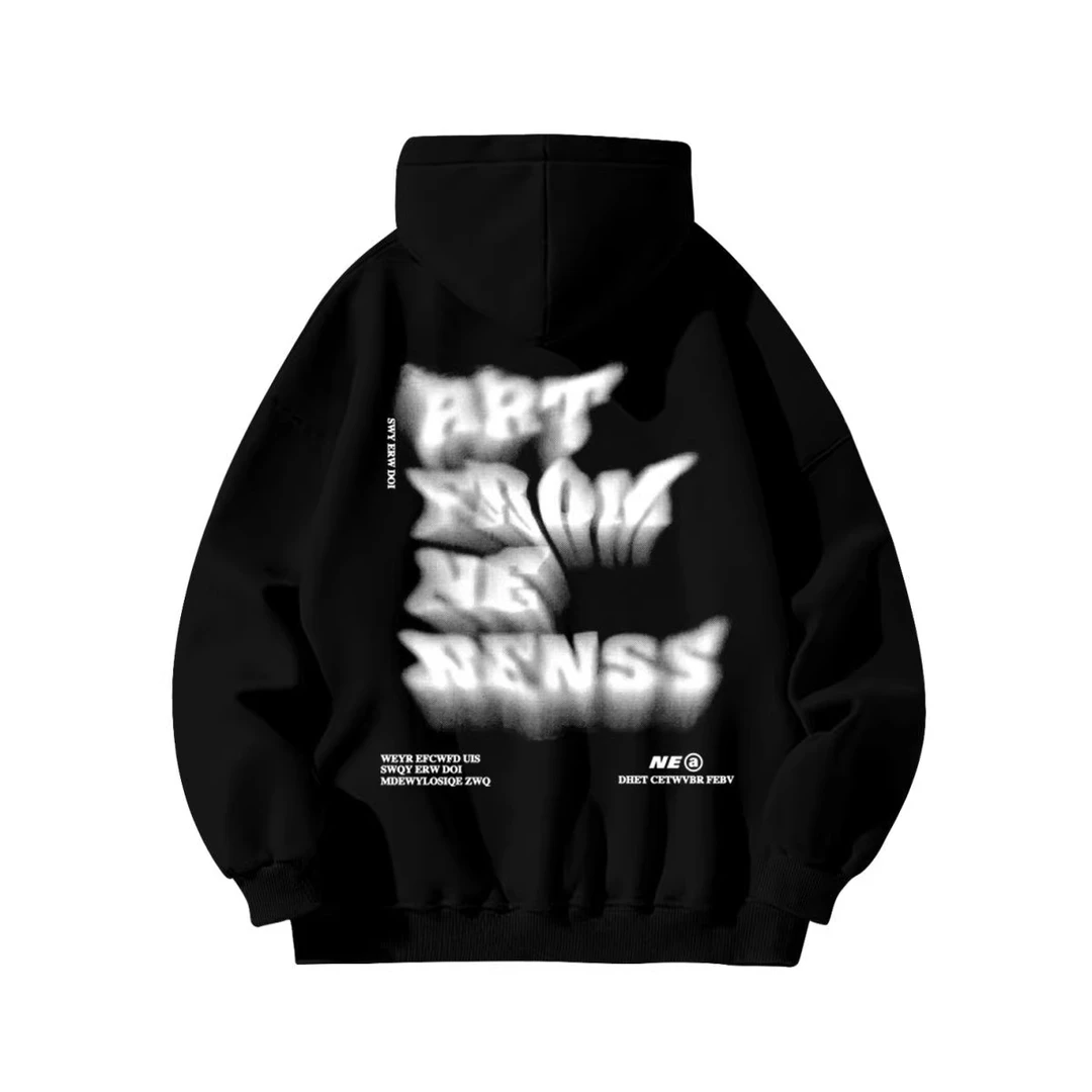 加肥大码300斤美式高街潮牌hiphop连帽卫衣男女秋冬宽松显瘦上衣