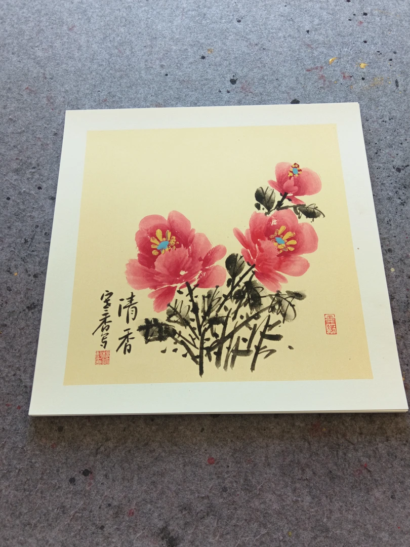 写意画“牡丹花”50cm×50cm