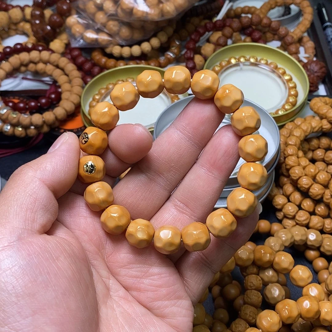 猴头核桃手串尺寸12-13奶酪双标5号瑕疵