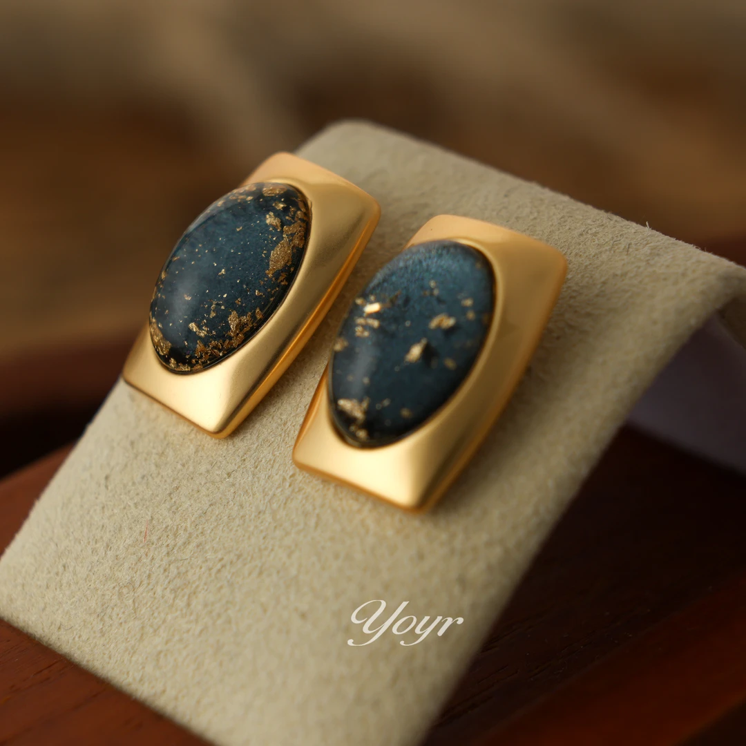 YOYR 黄铜耳饰 复古梦境耳钉轻奢高级感搭配蓝色衣服耳环