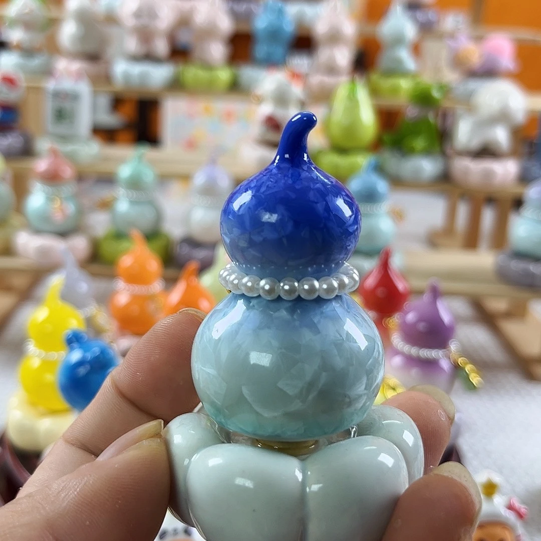 陶景德镇陶瓷底座转转宝蓝