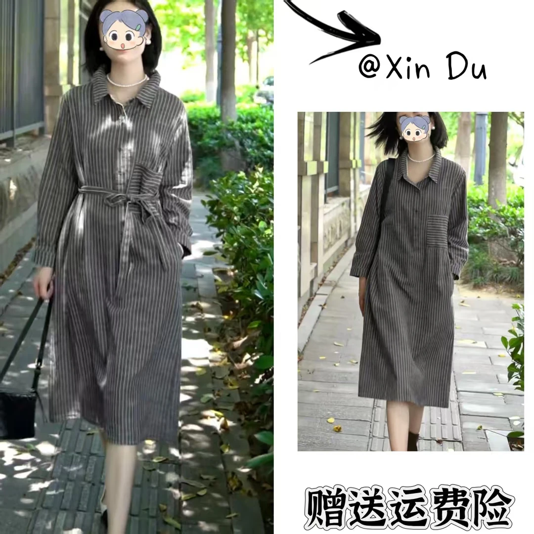 2025秋季新款时尚显瘦气质女士网红洋气连衣裙百搭款D22717