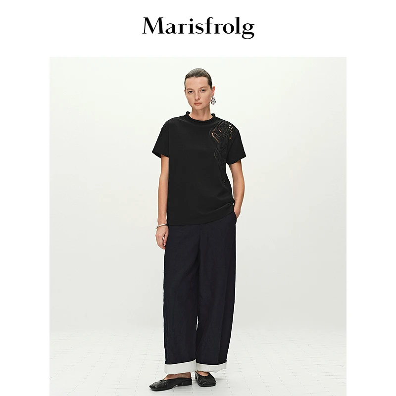 【筑感美学】Marisfrolg玛丝菲尔25年春季质感经典裤子A1FZ12305
