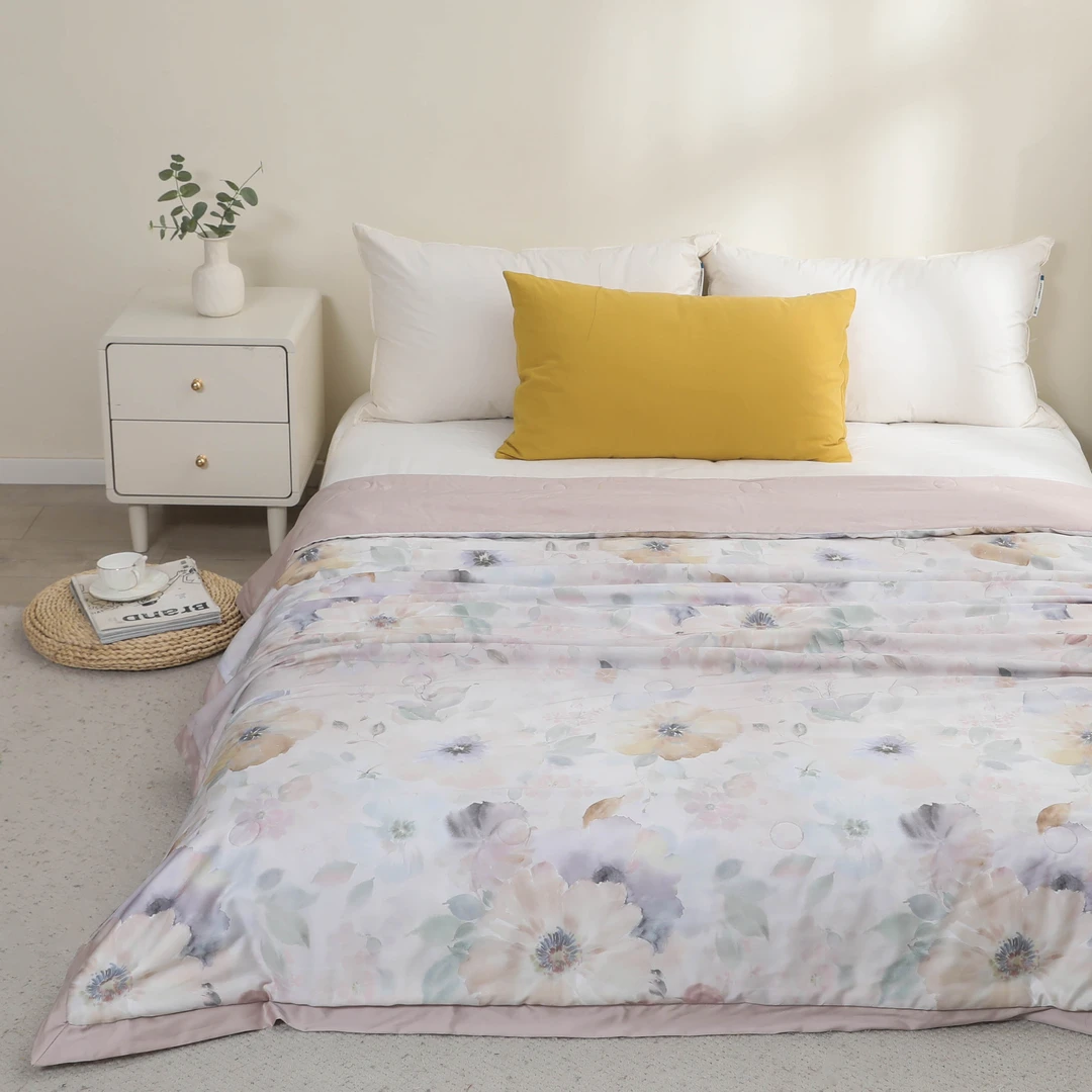 XDONGY（冬云家纺）200*230高奢 亲肤柔软  梦想花园粉 夏被