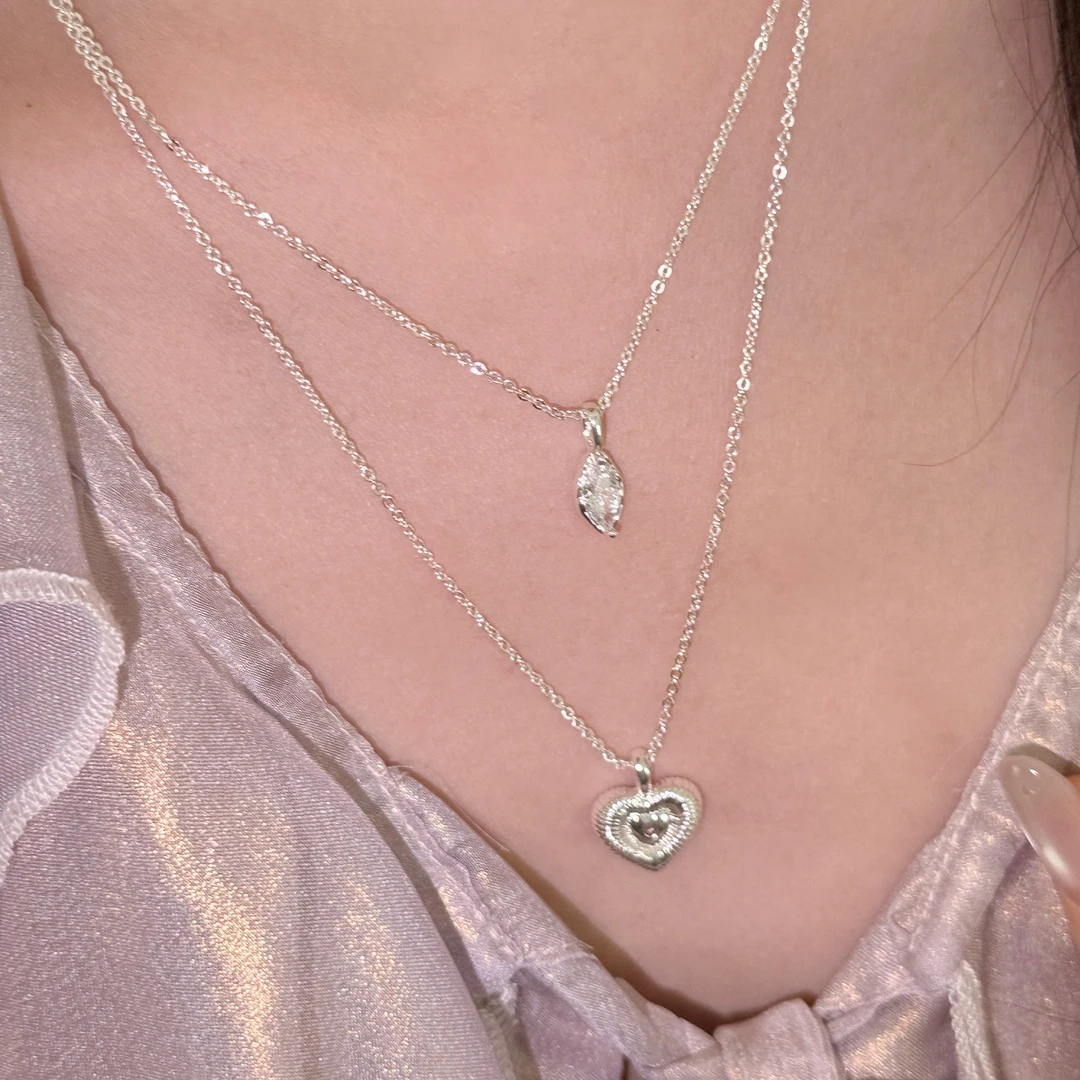 铜合金吊坠 hucares「棱镜心牢」重工！凹凸条纹爱心镶钻马眼吊坠