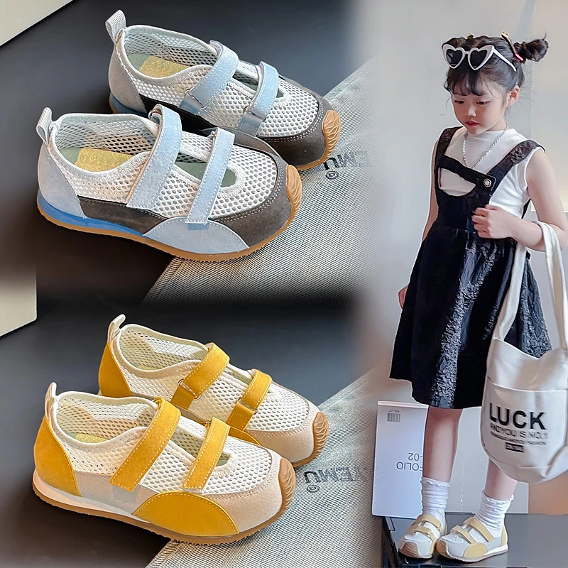 2025夏季新款单网透气公主鞋儿童软底玛丽珍单鞋休闲运动鞋潮