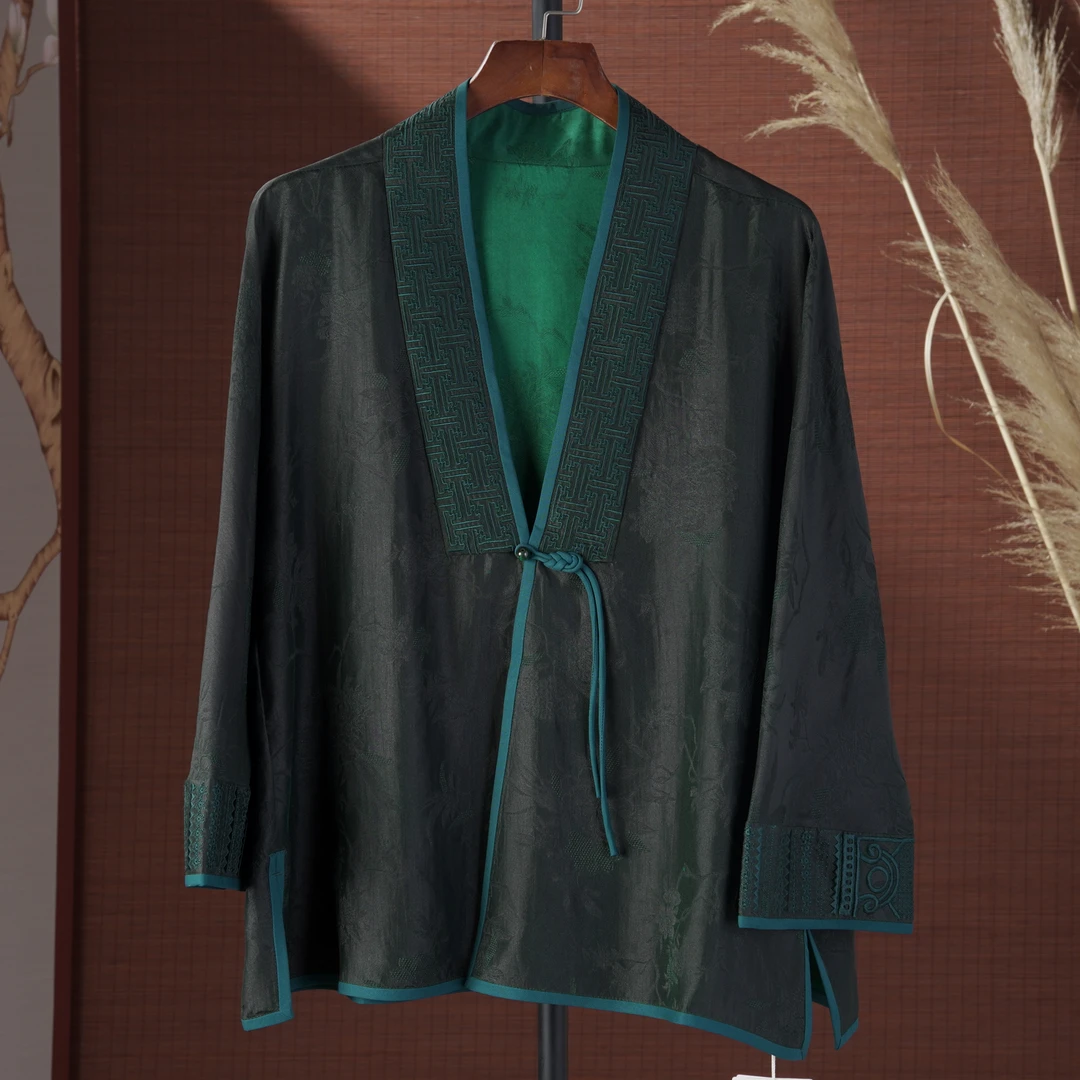 洋    新中式 香云纱茶服外套 623709